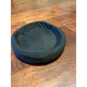 1950's Women's Black Church Hat w/ Combs